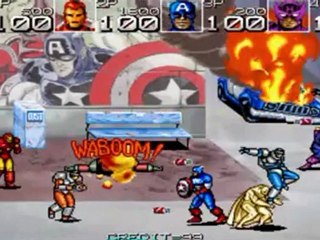 Captain America and the Avengers Arcade - 4 players Playthrough 1-4