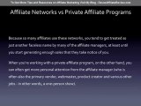 Affiliate Networks vs Private Affiliate Networks