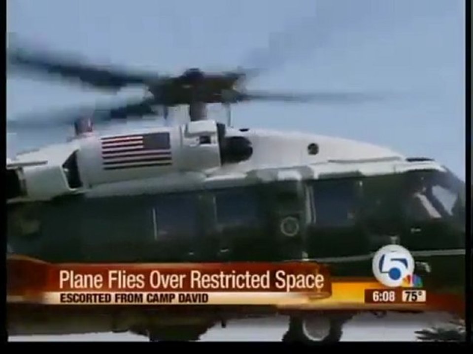 Plane flies over Camp David restricted space