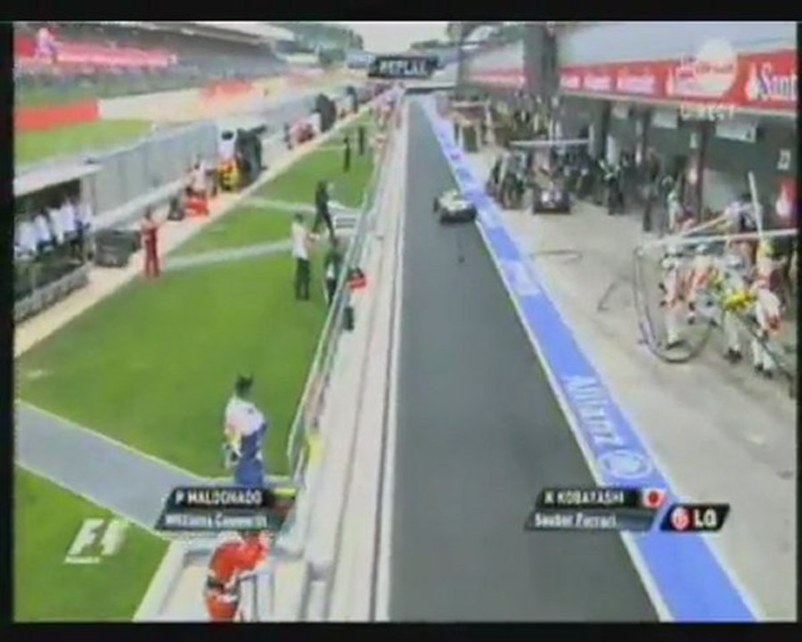 Silverstone : Kobayachi et Maldonaldo aux stands