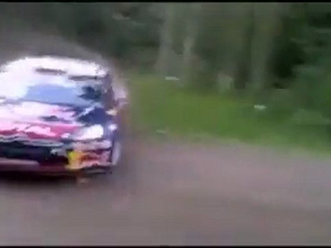 Sebastien Ogier rolls Citroen DS3 - WRC Rally Finland test 2
