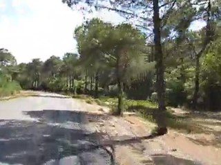 A Maubuisson la route de la table de picnic