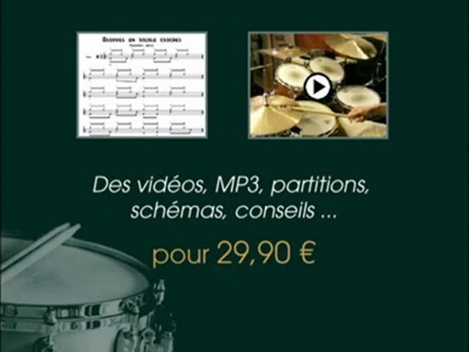 Apprendre la batterie en ligne - Cours de batterie en lligne