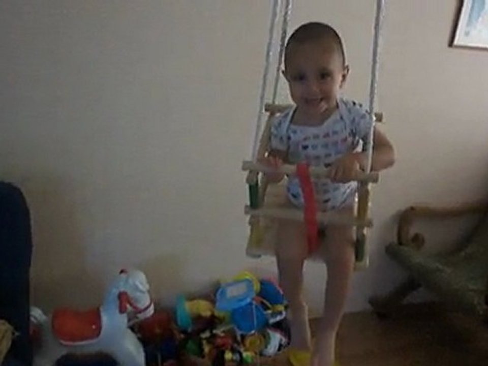 Peter on the swing.