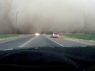 Driving into AZ Haboob Dust Storm HD