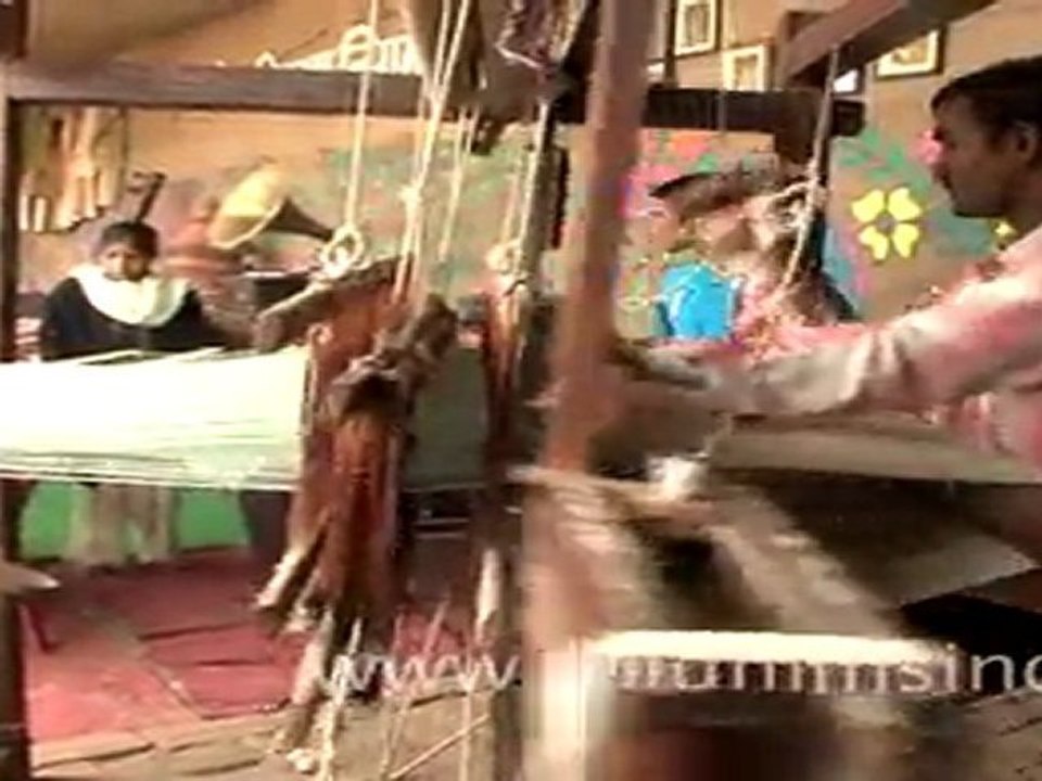Weaving of Durries and Curtains in Bihar