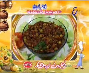 Abhiruchi - Recipes - Baby Corn Paneer, Neti Beerakaya Bajjilu & Sprats Curry - 04