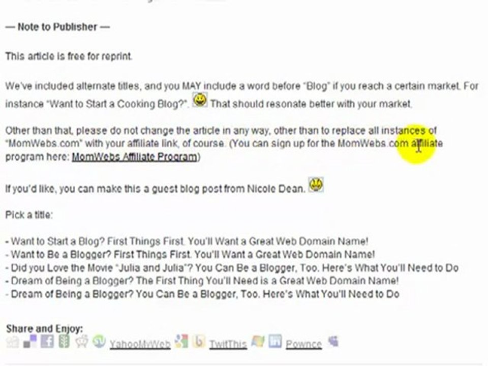 How to Recruit Affiliates with Your Articles