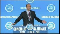 Roma - Angelino Alfano al Consiglio nazionale del Popolo della Libertà