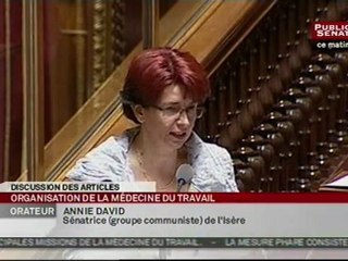 SEANCE,Deuxième lecture de la proposition sur l'organisation de la médecine du travail