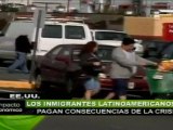 Inmigrantes latinoamericanos principales afectados de crisis