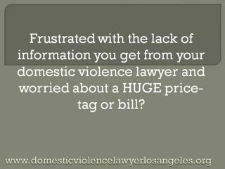 Domestic Violence Lawyer Los Angeles