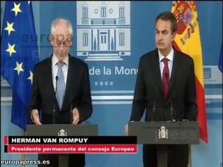 Zapatero garantiza el apoyo de España a Europa