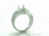 FDENR8421PE   Pear Shaped Three Row Split Band Diamond Engagement Ring