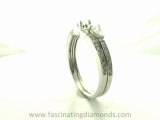 FDENS3111MQ   Marquise Shape Brilliant Three Stones Diamond Pave-Set Wedding Rings Set