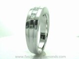 FDMR1030B   Princess Cut Channel Set Men Diamond Wedding Band
