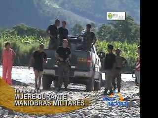 Comando muere en rio Huallaga durante maniobras militares