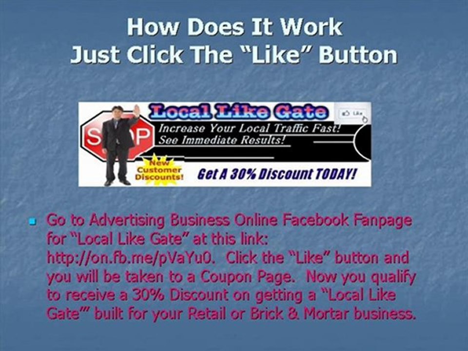 Business Advertising Facebook Fanpage Coupon
