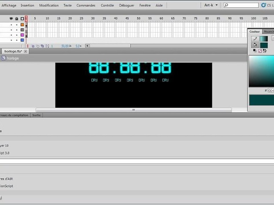 Adobe Flash CS5 : Création du design 2/2