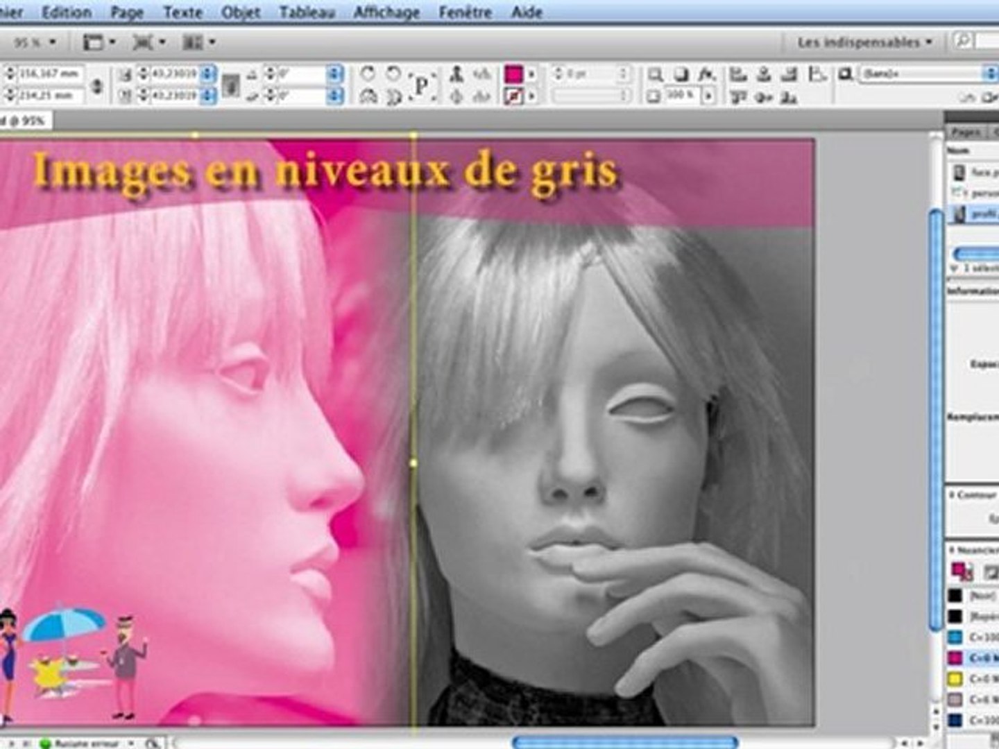 Adobe InDesign CS5 : Image à niveaux de gris - Vidéo Dailymotion