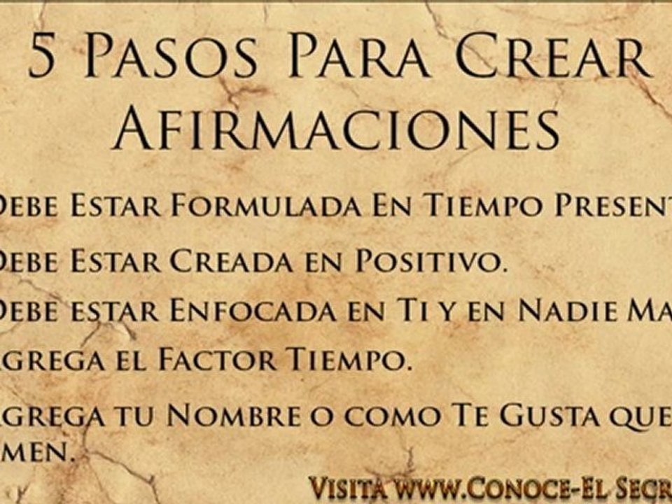 Como Crear Afirmaciones Poderosas