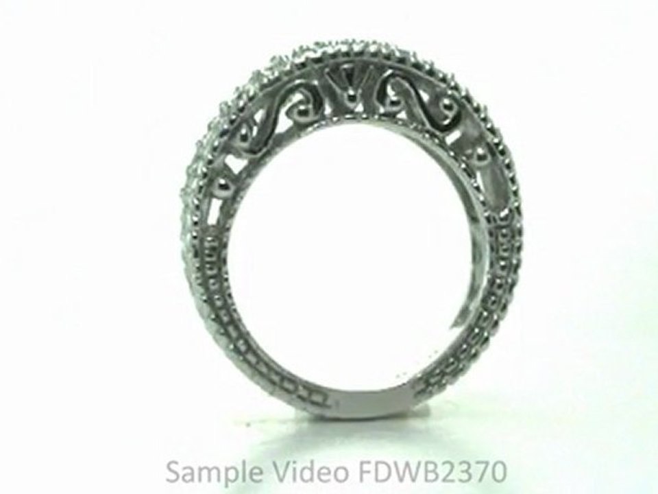 FDWB2370  Round Cut Diamond Anniversary Band & Vintage Setting