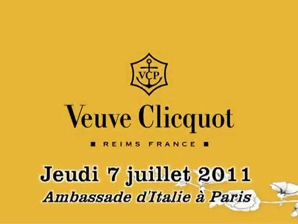 Soirée Veuve Cliquot à l'Ambassade d'Italie à Paris le 7 juillet 2011