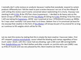 All American EFX Kre-Alkalyn EFX Reviews