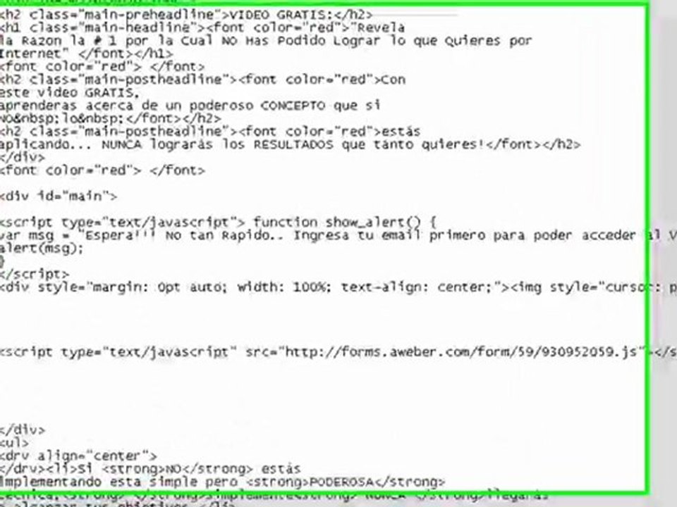 como crear una pagina de captura eficiente