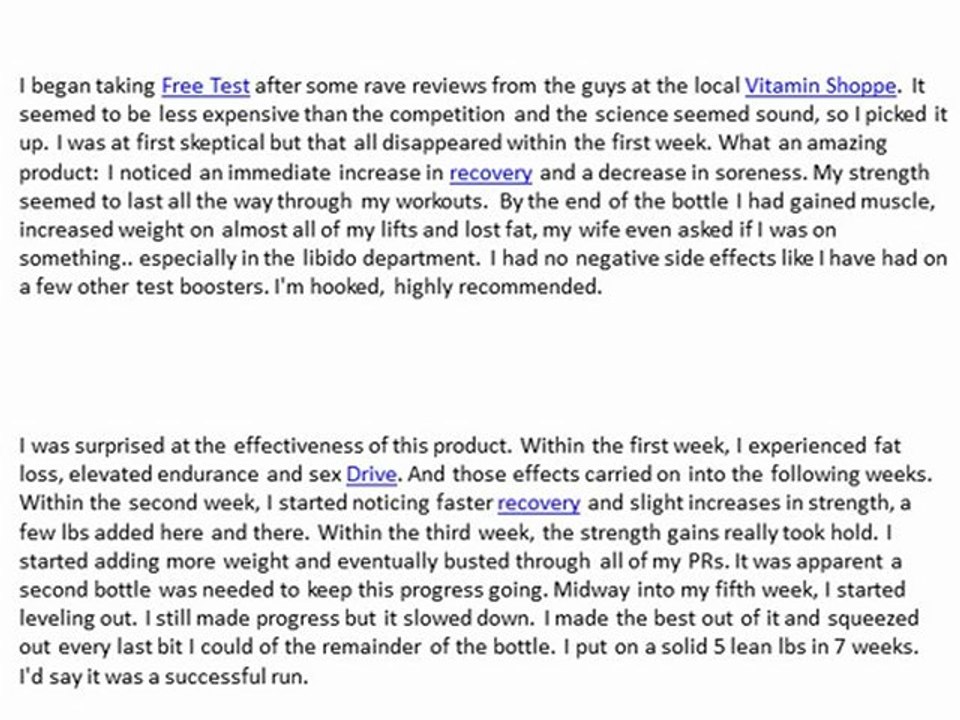 Applied Nutriceuticals Free Test Reviews