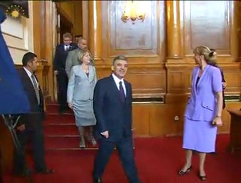 Cumhurbaşkanı Gül'ün, Bulgaristan Meclis Başkanı Tsetska Tsaçeva'yı kabulü