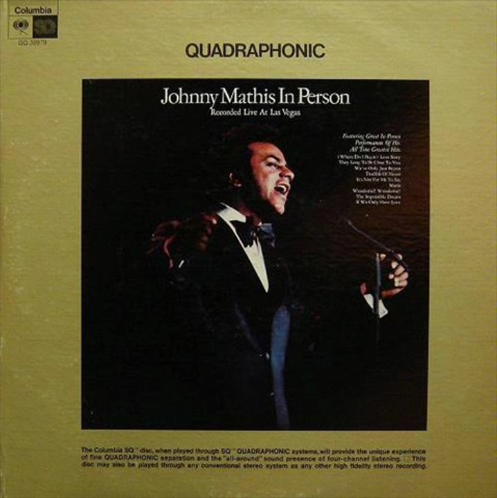 Johnny Mathis In Person Live - 9 Song Medley