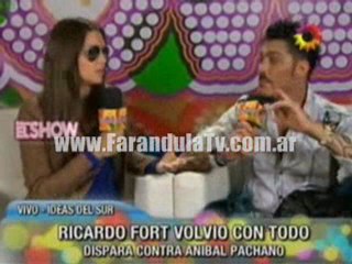 FarandulaTv.com.ar Ricardo Fort en Este es el Show declaro que Anibal Pachano dijo que no contrate a una persona por su enfermedad del Cancer