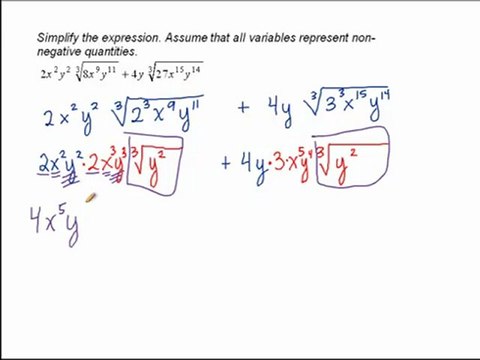 Intermediate Algebra: Adding and Subtracting Radical Express