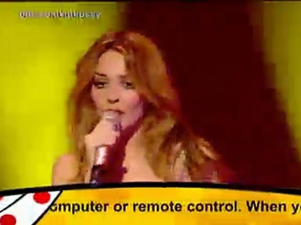 Kylie Minogue performing step back in time at BBC children in need