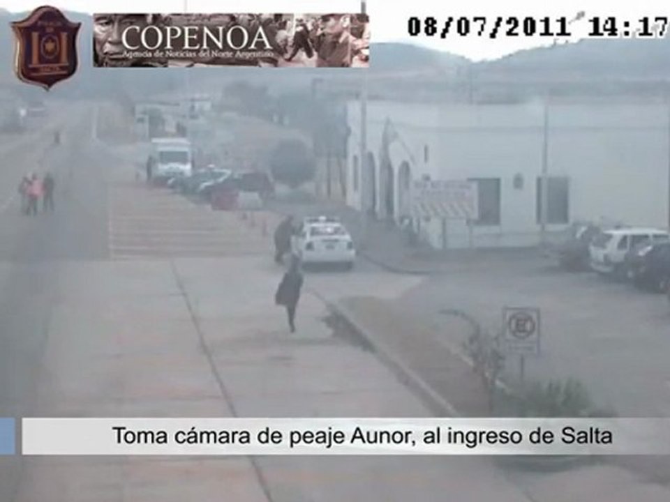 Maria Cash en el peaje Aunor de Salta