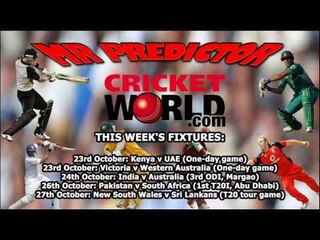 Cricket World® - Mr Predictor - 22nd October 2010