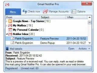 Gmail Notifier Pro v2.5 Serial