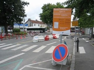 Nantes : travaux Chronobus bd Robert Schuman