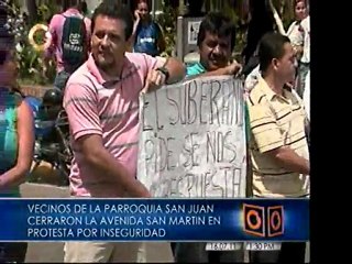 Habitantes de San Martín protestan por inseguridad