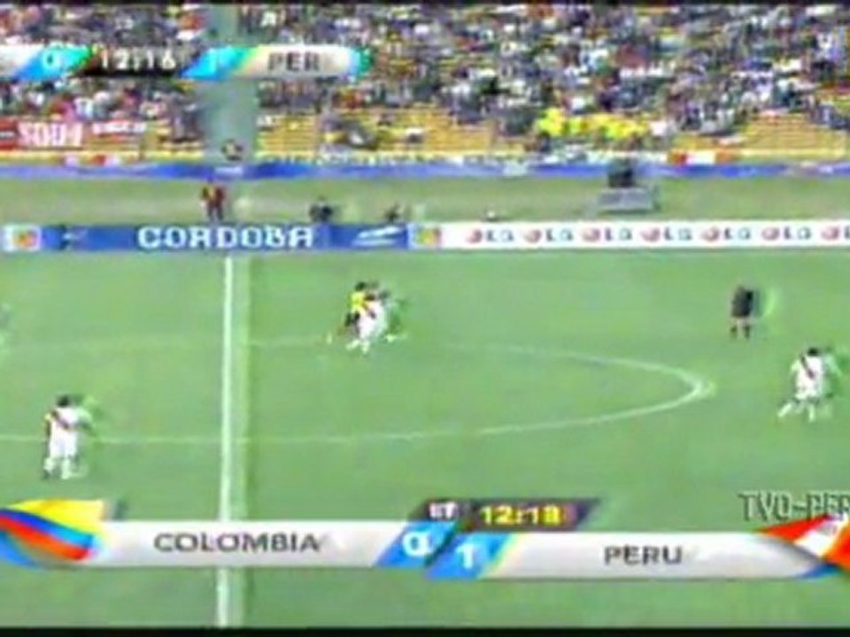 Perú vence a Colombia 2- 0, en la Copa América, July 16, 2011