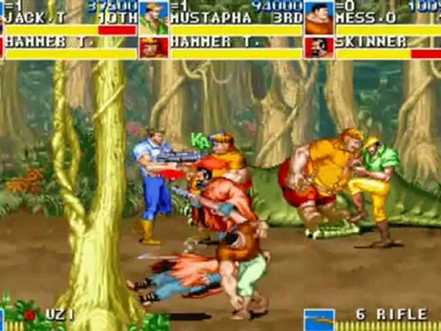 Cadillacs and Dinosaurs 3 Players Longplay 