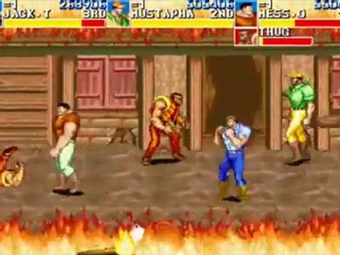 Cadillacs Dinosaurs Arcade - 3 players Playthrough 3-6