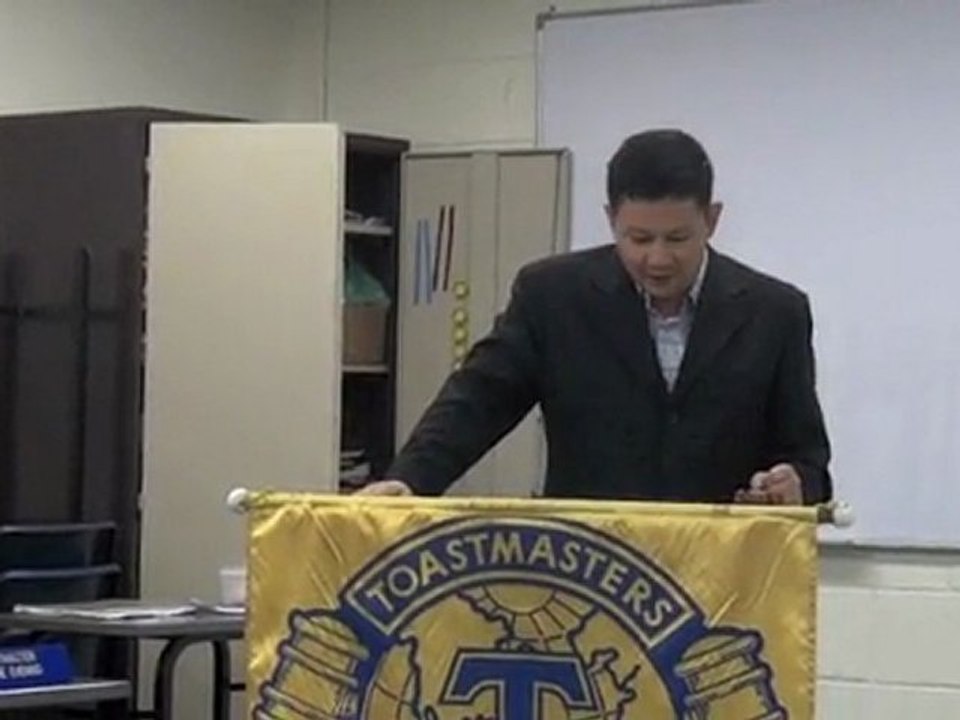 Coach Murphy Leading a Toastmasters Meeting