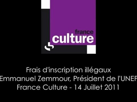 Emmanuel Zemmour, les frais d'inscription illégaux sur France Culture