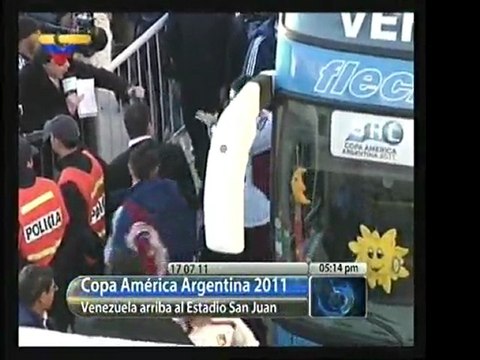 La Vinotinto arriba al Estadio San Juan