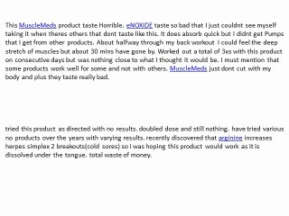 Muscle Meds eNoxide Reviews
