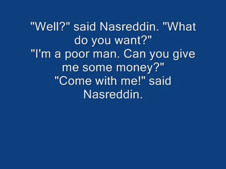 Nasreddin and the Beggar (by Turgay Evren)