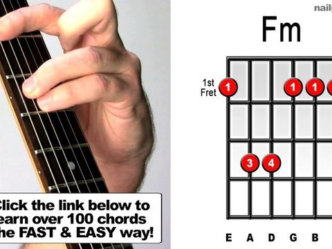 Fm (Minor) - How To Play Important Guitar Chords