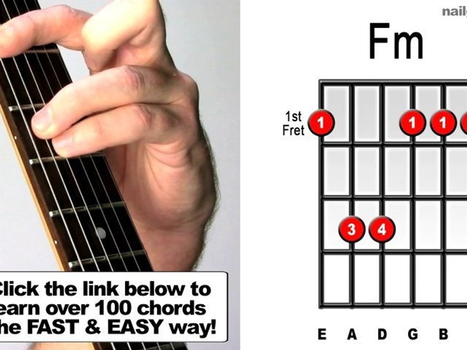 Fm (Minor) - How To Play Important Guitar Chords